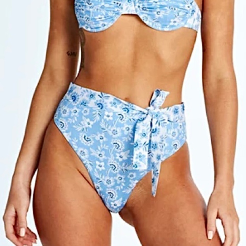 Capittana Lina Floral Belted Swim Bottom NWT